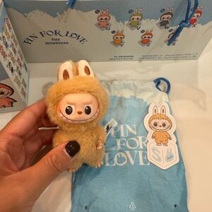 Pin for Love S for Smile labubu the monsters keychain holiday Christmas gift